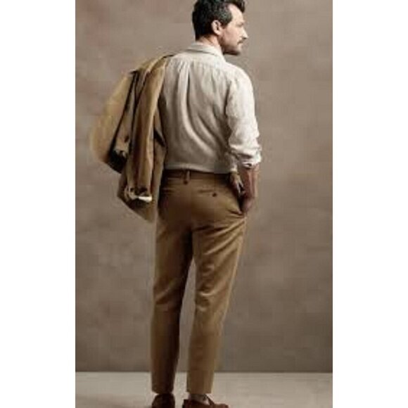 BANANA REPUBLIC Italian Cotton Linen Suit Pant - 36R 809143 - Picture 1 of 7